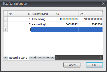 Dialoogvenster verende aansluiting