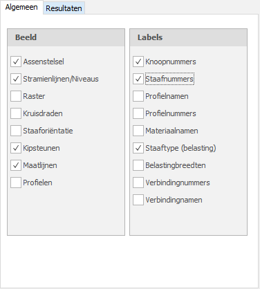 Weergaveopties - Algemeen
